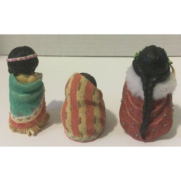 3 Vintage Enesco Figures Dances With Wolf #115657 and December 677647 and 115649 - Picture 3 of 6